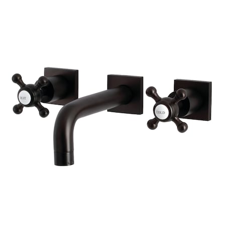 Kingston Brass KS6125BX Two-Handle Wall Mount Bathroom Faucet, Oil Rubbed Bronze KS6125BX